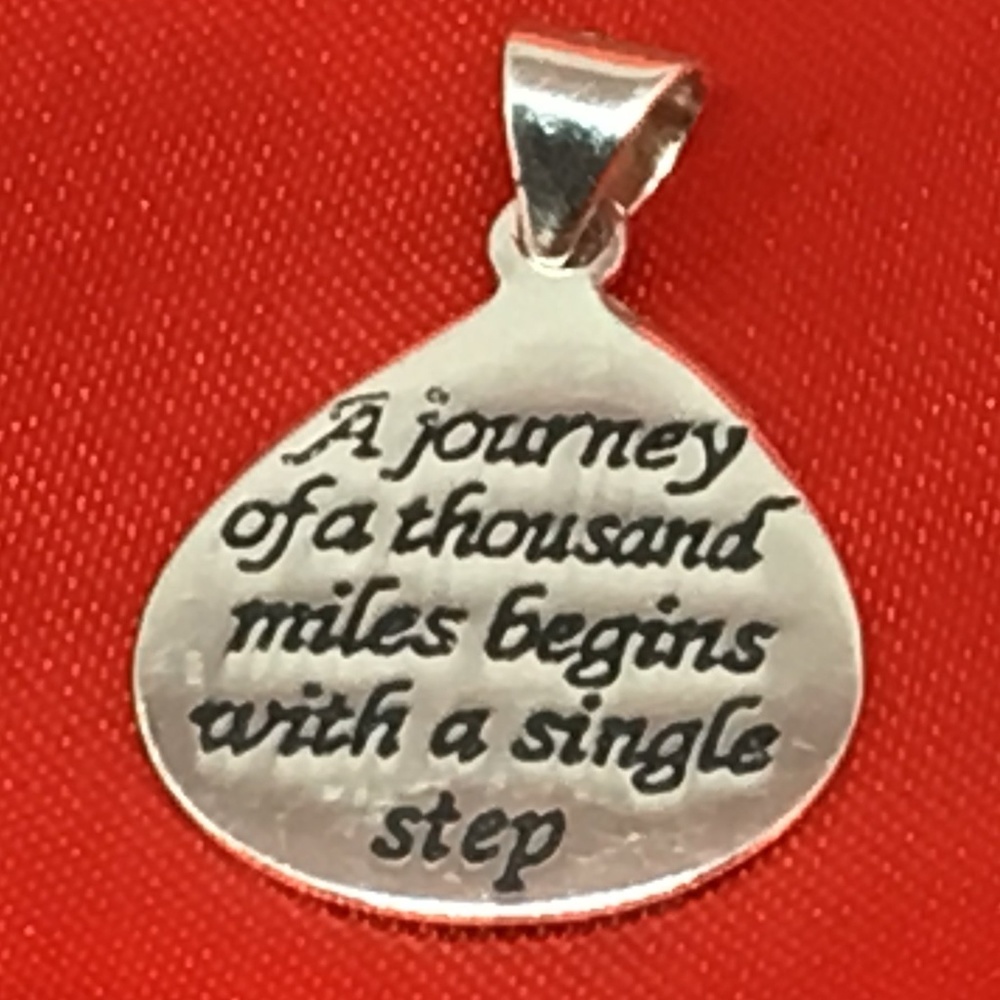 Sterling Silver journey of a thousand miles Charm